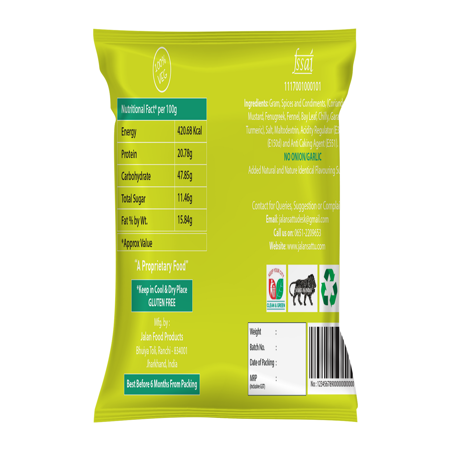 Chatpata Bangali Flavoured Roasted Chana Pouch